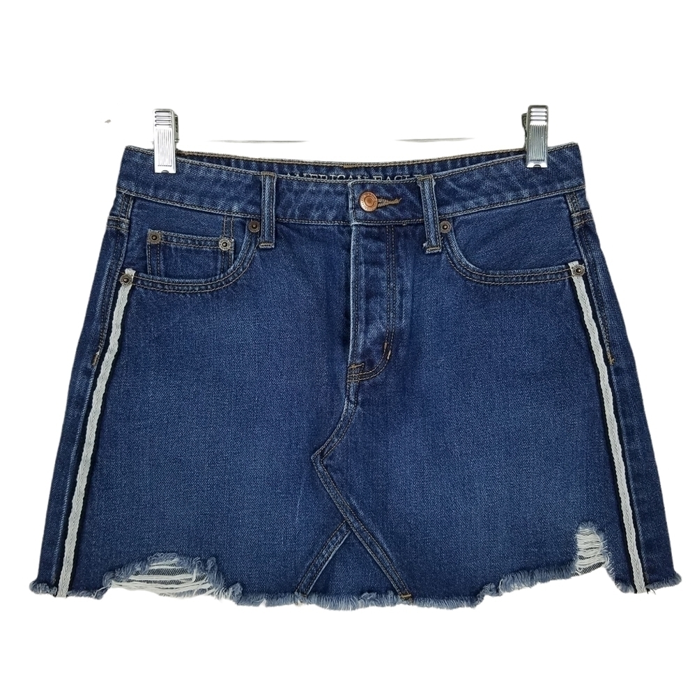 American Eagle High Rise Festival Jean Mini Skirt